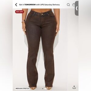 Brown Bootcut Jeans